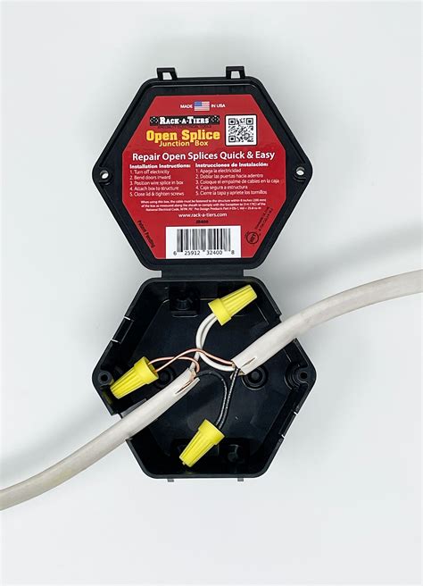 electrical splice outside junction box|open splice junction box lowe's.